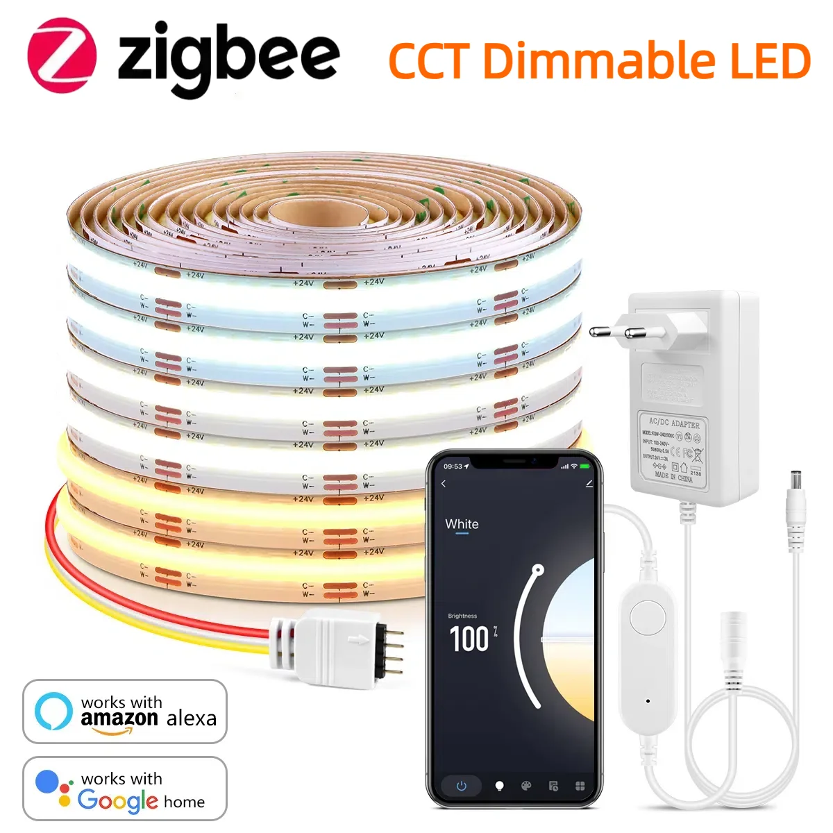 Smart Home Group - Zigbee 3.0 CCT 2700K-6500K Dimmable COB