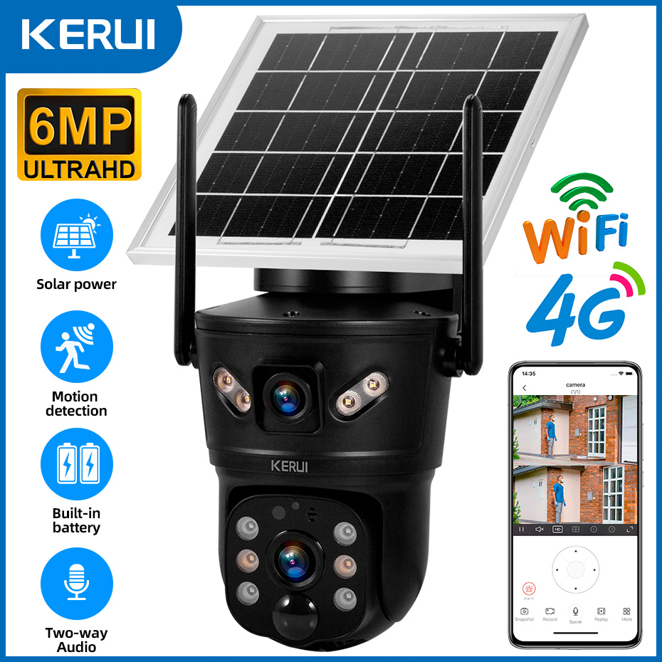 Smart Home Energy - KERUI Outdoor 6MP Solar Camera 4G