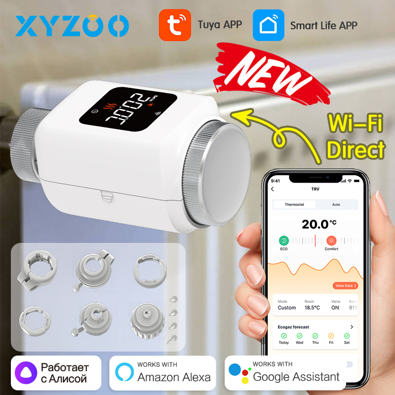 Smart Home Package - Tuya Smart WiFi Zigbee TRV Radiator