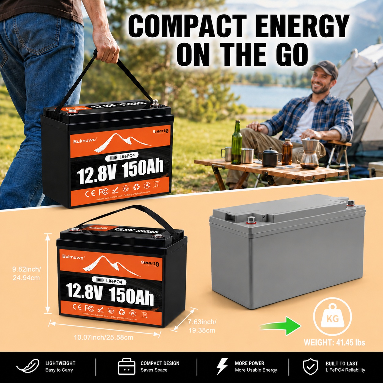 Buknuwo Smart 12V/12.8V 150Ah  - Smart Home Outdoor review and price