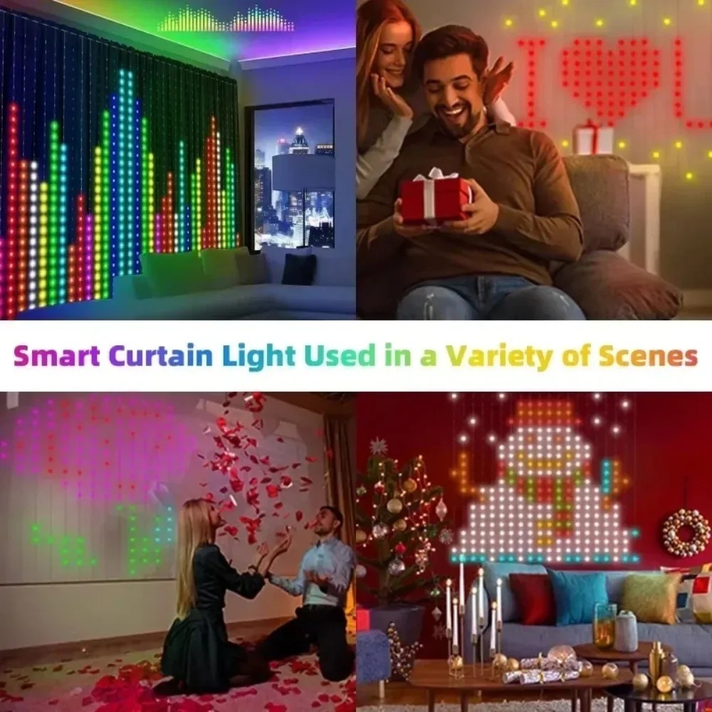 LED Pixel Curtain Lights Bluet - Smart Home Decor review and price