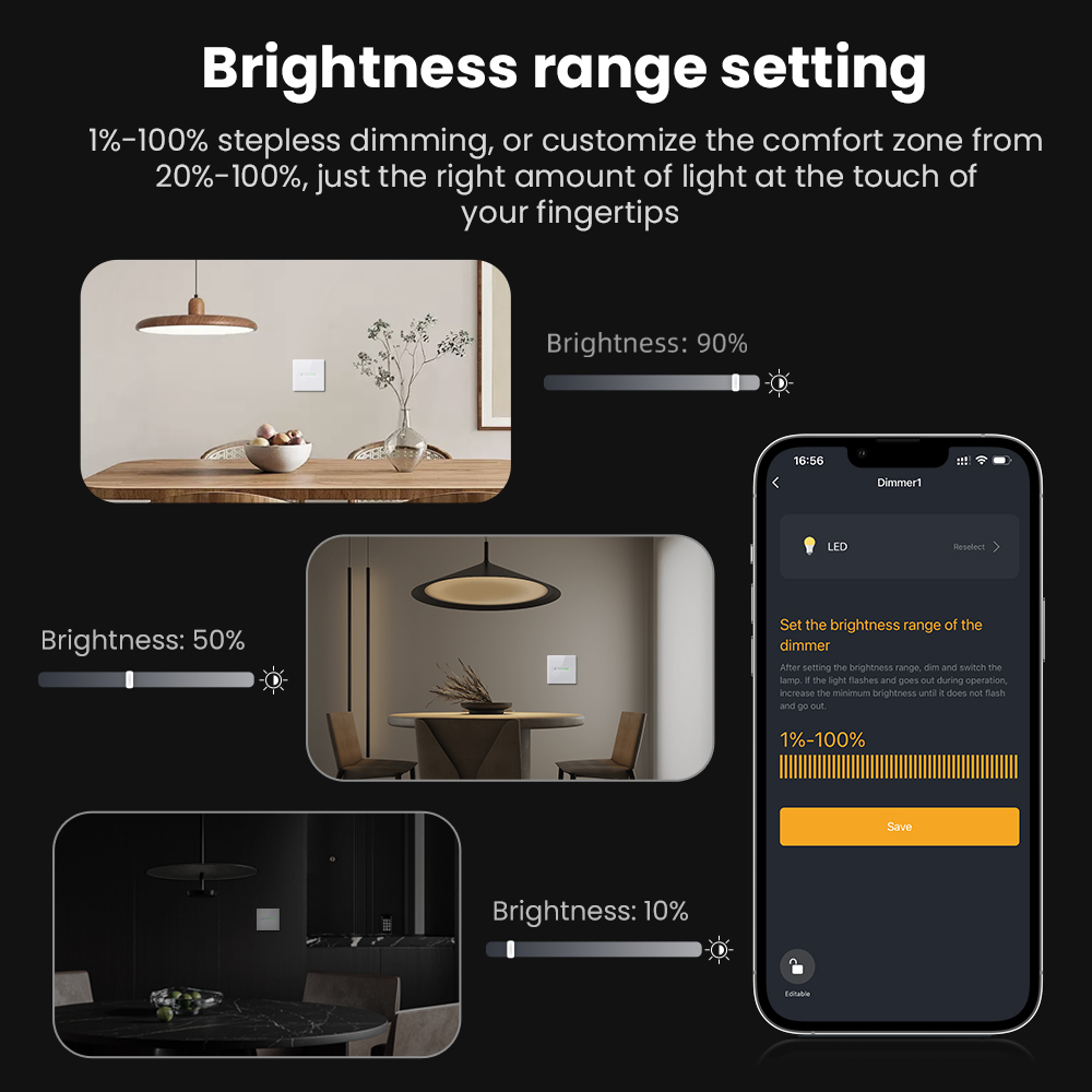 AVATTO WiFi 1/2 Gang Smart Dim - Smart Home Control Panel review and price
