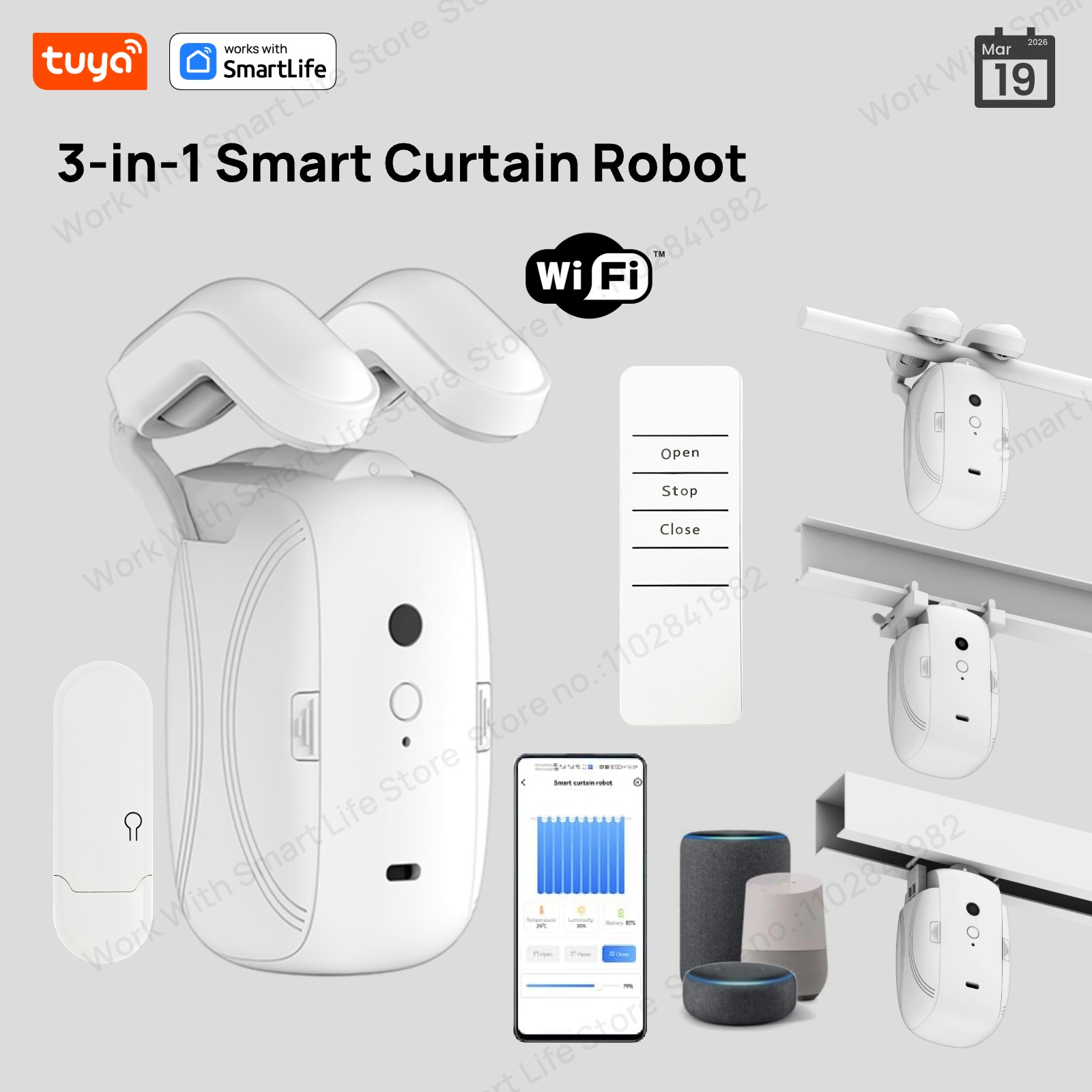 1/2PCS Tuya Smart WiFi Curtain - Smart Home Control Panel review and price