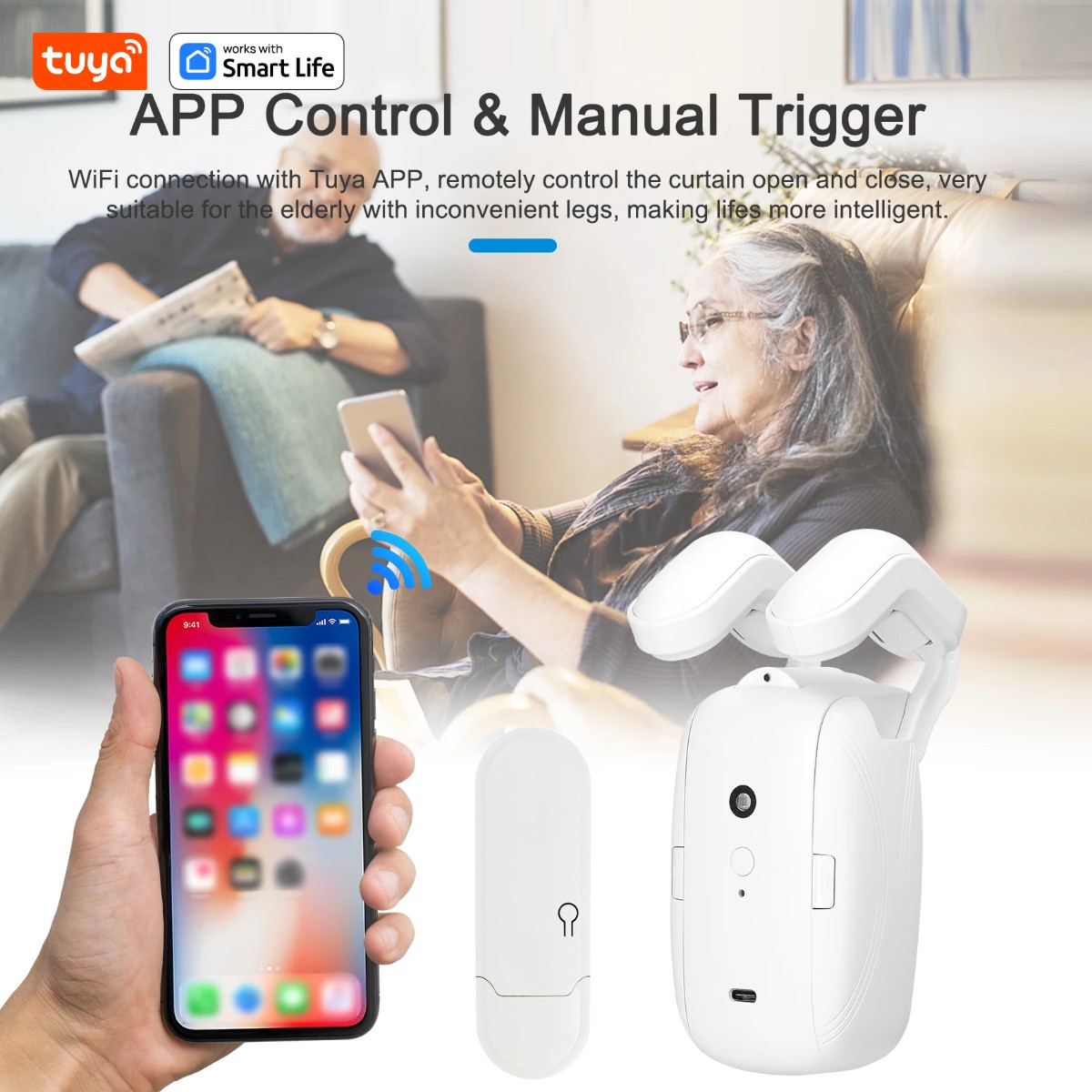1/2PCS Tuya Smart WiFi Curtain - Smart Home Control Panel review and price