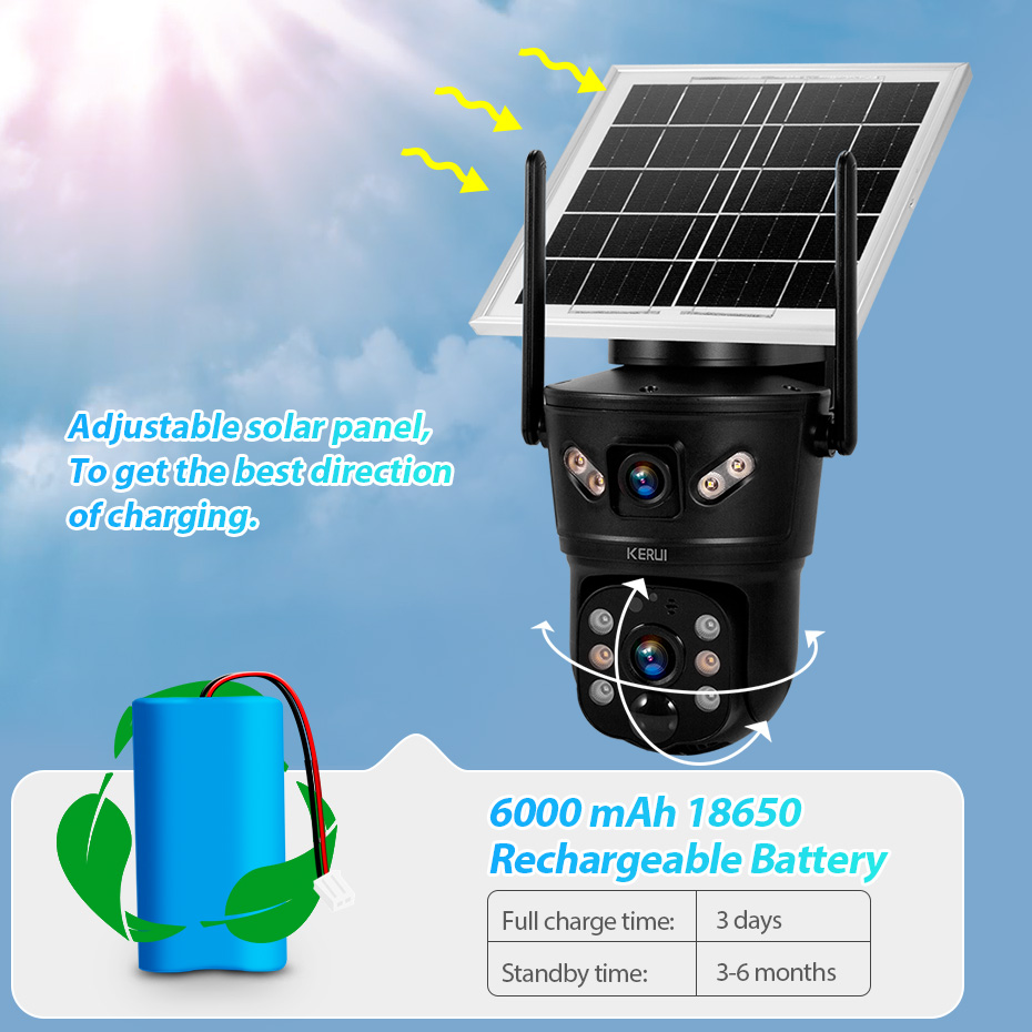 KERUI Outdoor 6MP Solar Camera - Smart Home Energy review and price