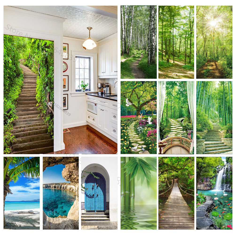 Steps Forest 3D Door Stickers  - Smart Home Decor review and price