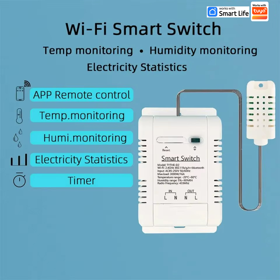 Work with Tuya 16A 3000W WiFi  - Smart Home Energy review and price