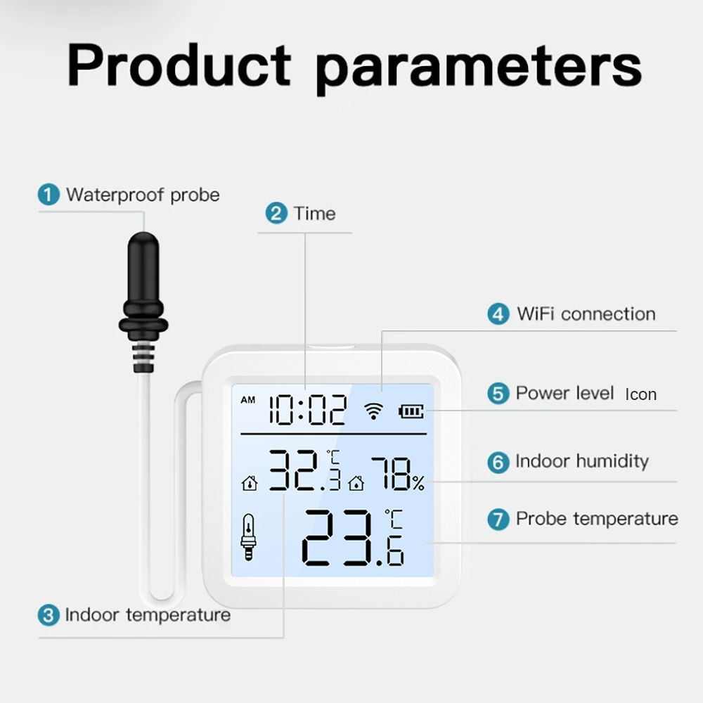 WiFi Humidity Temperature Sens - Smart Home Outdoor review and price
